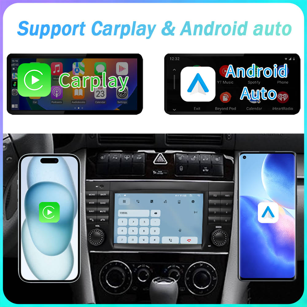 LE 7 Inch 2 Din Touch Screen Android 13 Car Audio With Carplay Gps Navigation Auto radio For Mercedes Benz W203-NO05