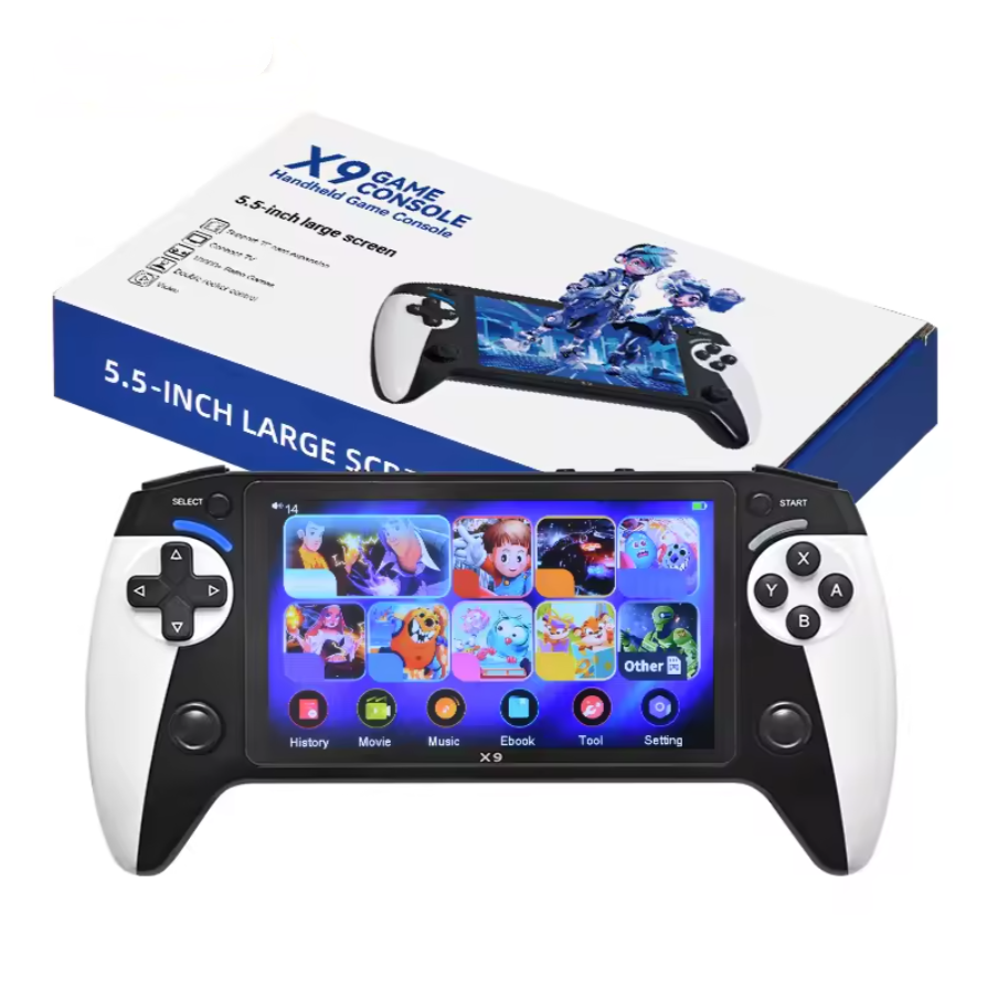 X9 Handheld Game Player 5.5 Inch Screen Portable Support Classic Retro Video Game Console Project X Console for Kids Gift