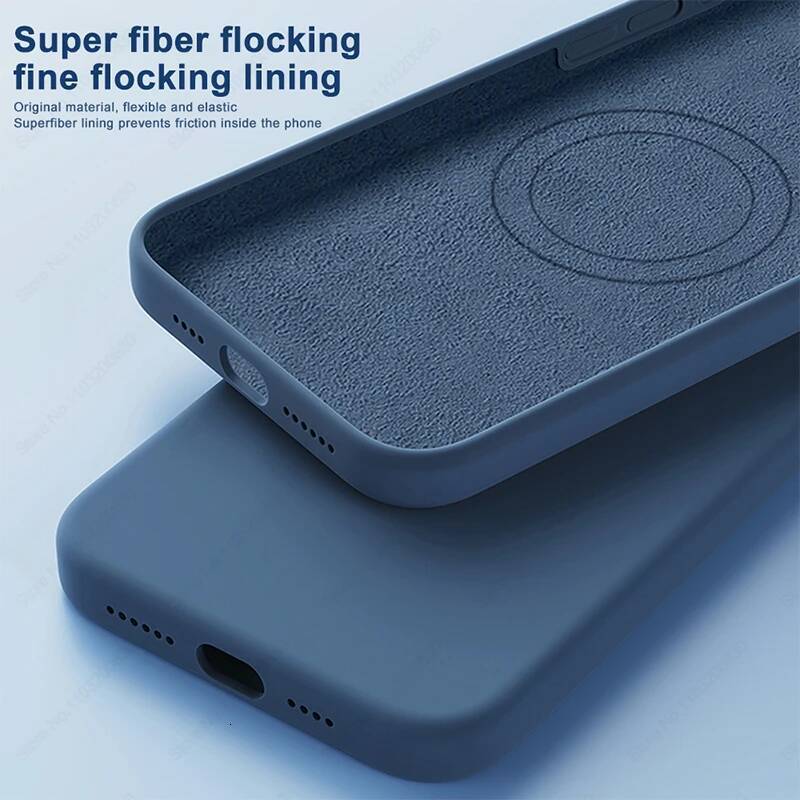 Luxury Magsafe Wireless Charge Case For Apple iPhone 15 11 14 13 16 Pro Max Plus Liquid Silicone Shockproof Protective Cover ddmythur