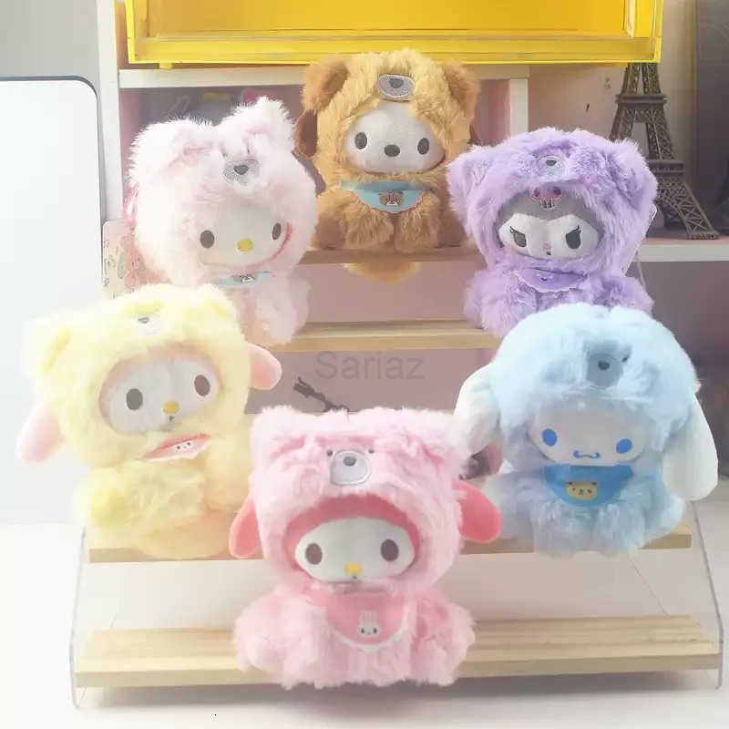 Sanrio 2025 New Character Series Plush Pendant Blind Box Cute Kt Cat Kuromi Melody Plush Doll Keychain Accessories Bag Pendant H251217