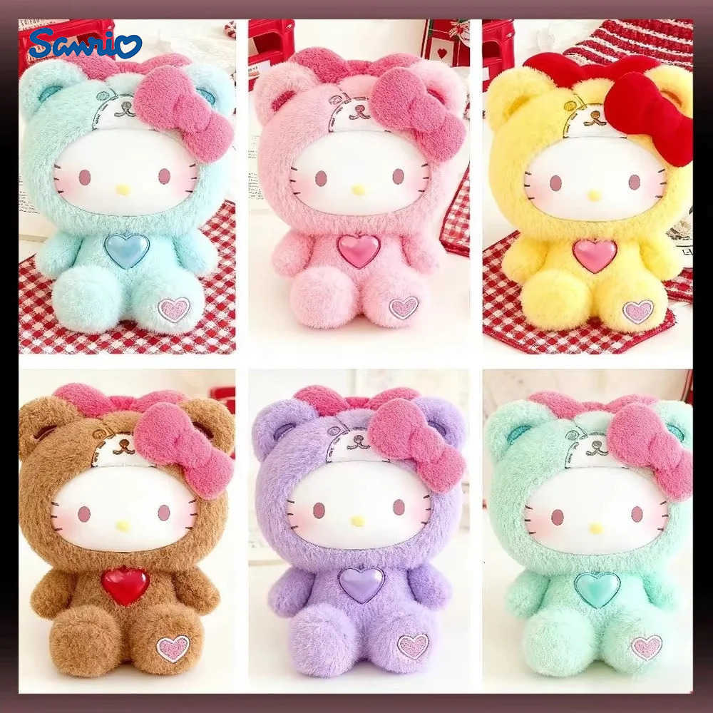Sanrio New Genuine Toptoy Hellokitty Teddy Pajama Series Blind Box Kitty Vinyl Mystery Box Dolls Cartoon Anime Figures Gift Girl Toy H251217