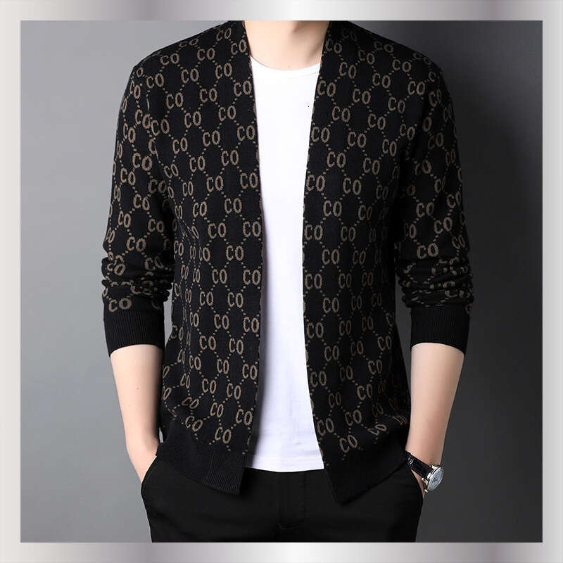 2024 Autumn New Style Dropshipping Middle-Aged Men's Knitted Cardigan Casual Long Sleeve Loose Sweater For Men
