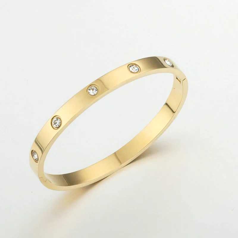 Mens Fashion Sparkling Bangle luxury Gold Light Luxury Ins Hand Jewelry Gift for Women Men M251217