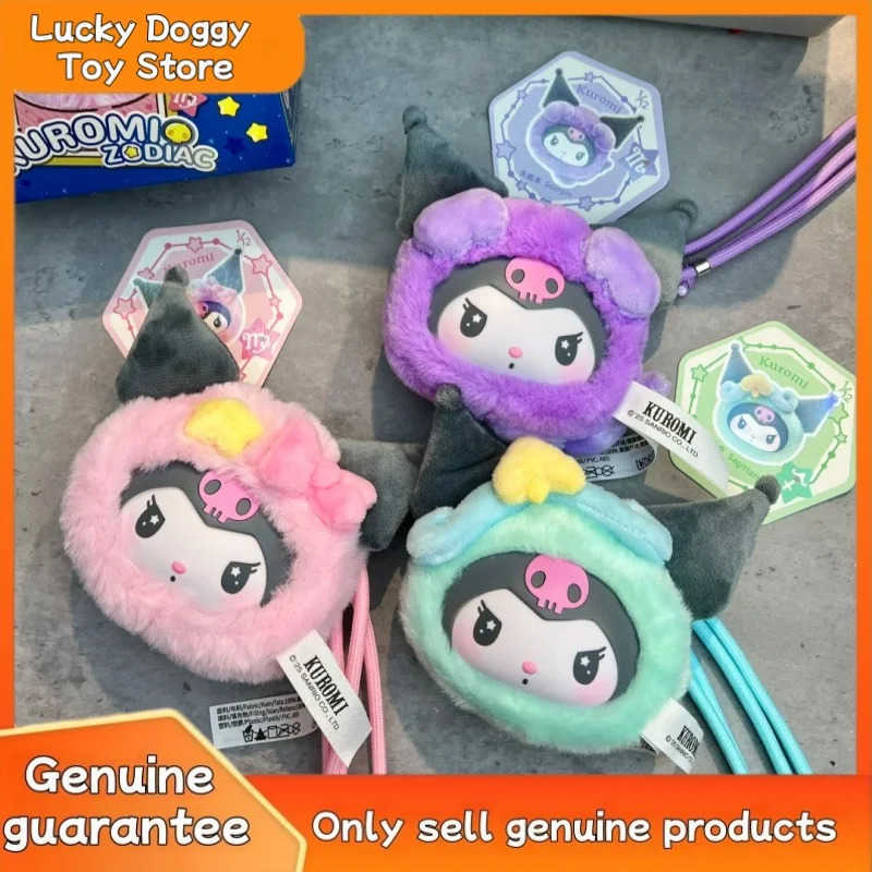 Sanrio New Genuine Kuromi 12 Zodiac Series Blind Box Cute Plush Kuromi Dolls Vinyl Plush Bag Pendant Figurine Toy Mystery Girl Gifts H251217