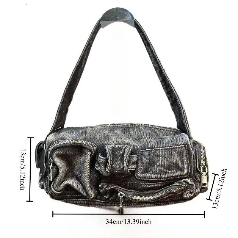 Multi Pocket Underarm Bag Vintage Crossbody Bags for Women Shoulder Bags Purse and Handbags Bag Bolso Sac 260104