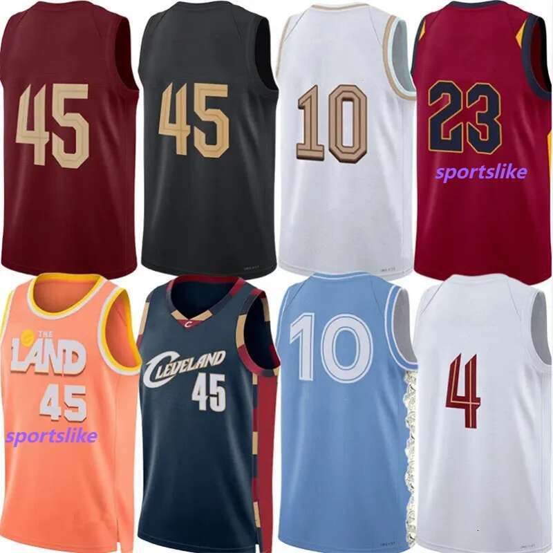 Cavs CLE Cavalier Basketball Jersey Donovann Mitchell Darius Garland Evan Mobl Jarrett Allen Lonzo Ball Max Strus De Andre Hunter Nance James Retro City