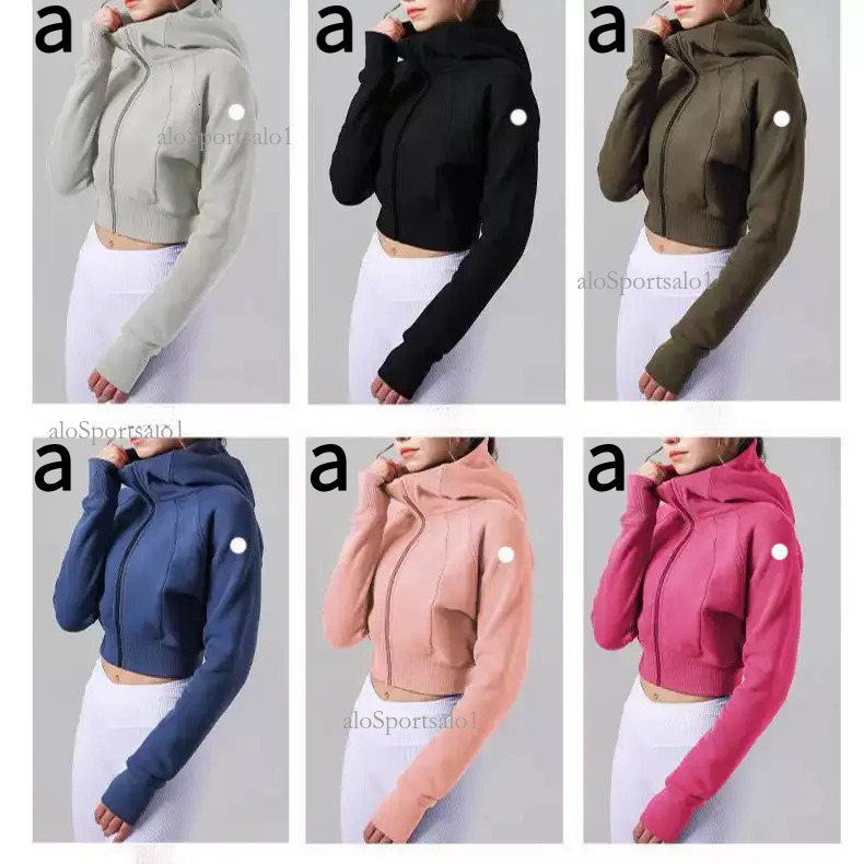 Yoga Training Mountain Climbing And Fitness Outdoor Jackets, Quick-Drying Sports Suit Tops, Zipper Tops aloSportsalo2