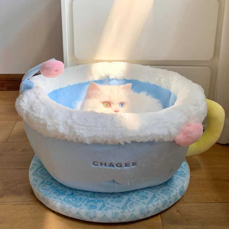 Cat Nest Limited Edition Plush Teacup Cute Pet Nest Zeze Collaboration Cat Nest All-Season Cat Villa M251217