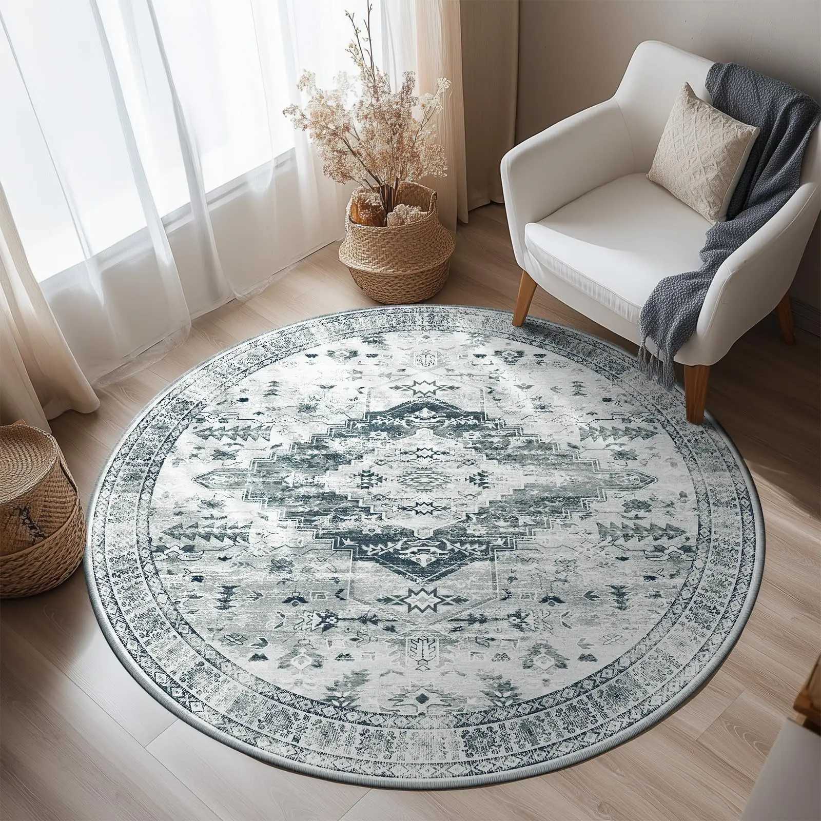 Area Rug for Living Ro Washable Rugs No e Carpet for Entryway Bedro Dinning Ro Playro Vintage Boho Carpet Y251216