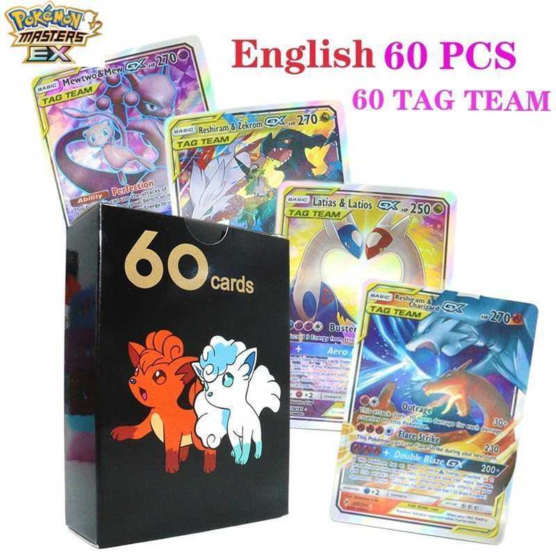 Pokmon Flash Cards 60 Mega Non-Repeating Cards English Version POKEMON Ultra Evolution Pokmon EX Mewtwo L251217X4QO