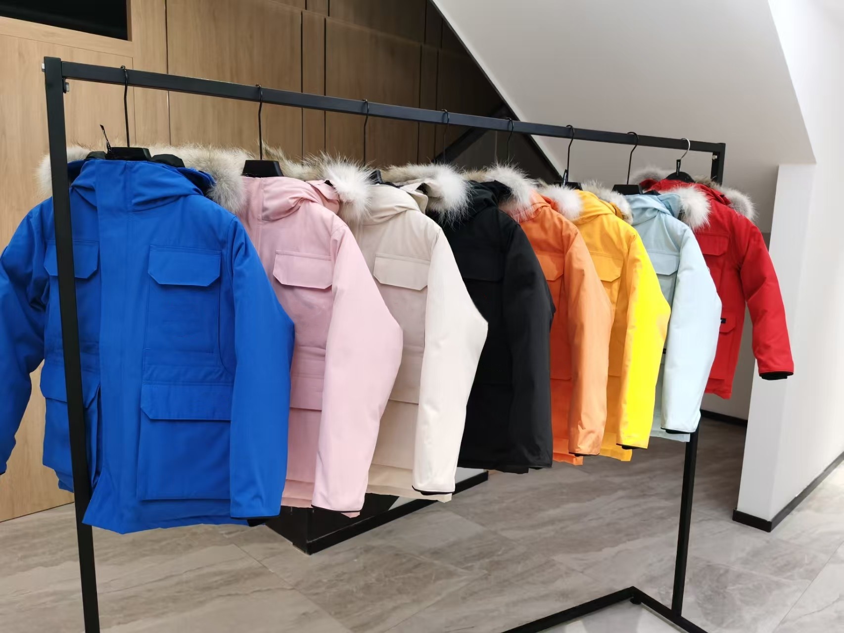 hood designer kid Parkas winter puffer jackets child Down Coat kids hoodies baby clothes Real Big Wolf Fur Luxury girl pink coats hood School uniform outdoor skiing