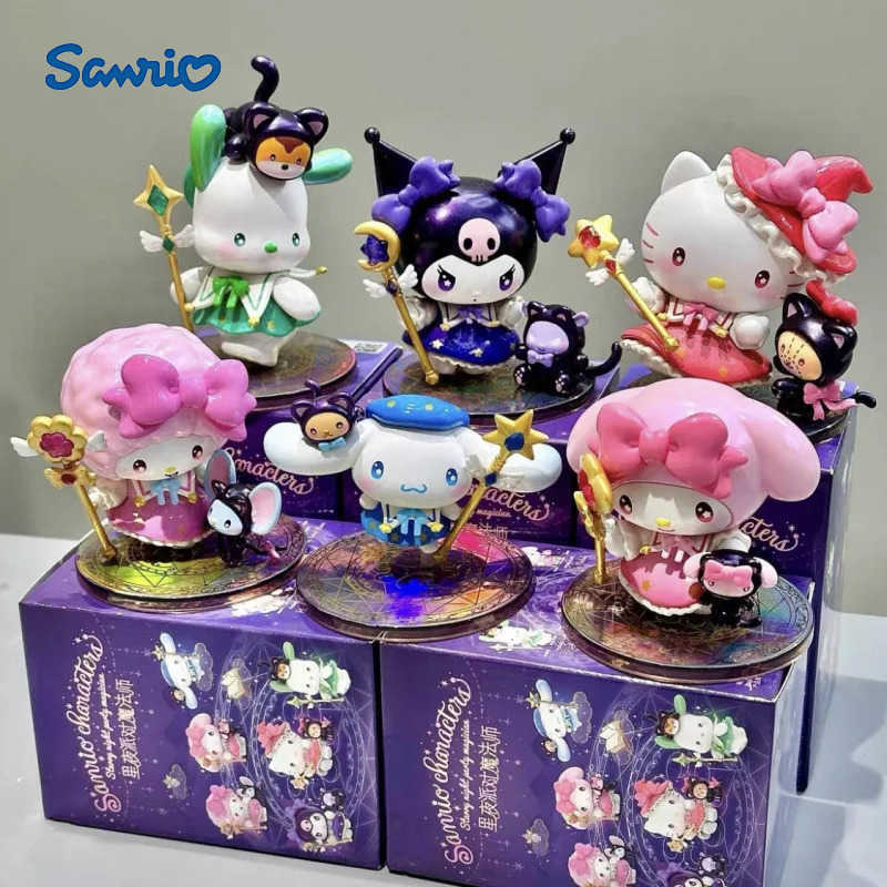 Sanrio I HOT Kuromi Big Ear Dog Hello Kitty Starry Night Party Wizard Series Magic Style MysteryBox Collectible Kawaii Blind Box H251217
