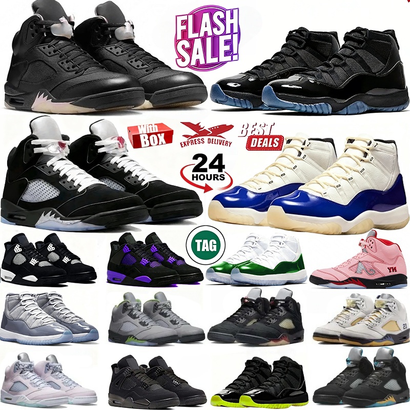 With Box 4s 5s 11s basketball shoes 4 Black Cat 11 Gamma Pearl H-Town Taxi Varsity Red Pearl Pink Canyon Purple Orchid Thunder men women sneakers trainers sports shoe