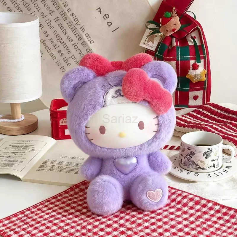 Sanrio New Hellokitty Teddy Sleepwear Series Surprise Blind Box Vinyl Doll Cute Girls Holiday Gift Fashionable Trendy Toy H251217
