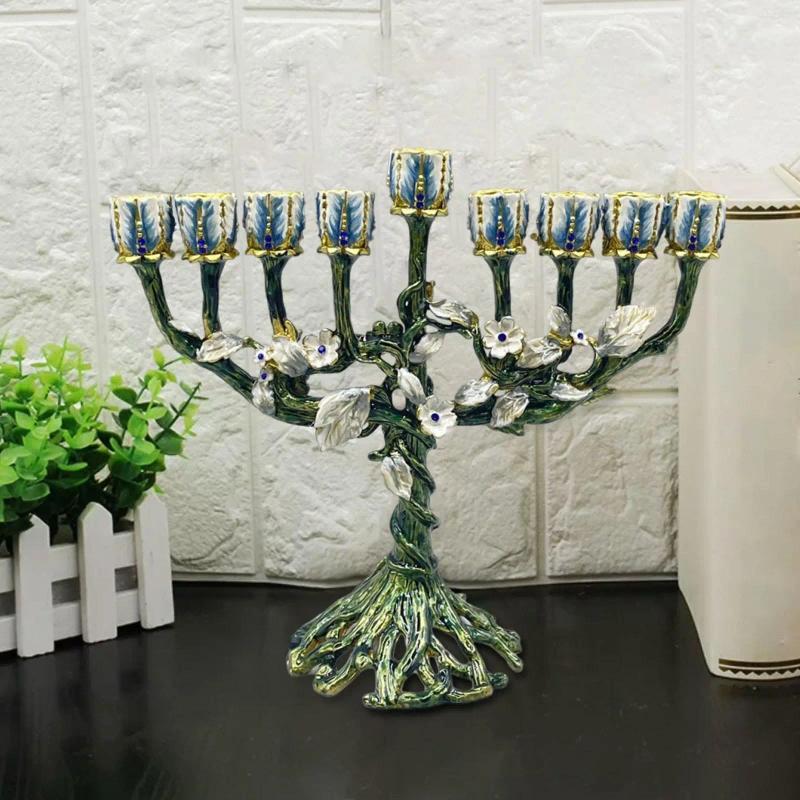 Candle Holders Traditional Menorah Candelstick Shabbat Candelabrum Po Prop Reusable Christmas Candelabra For El Farmhouse Dining Room H260310