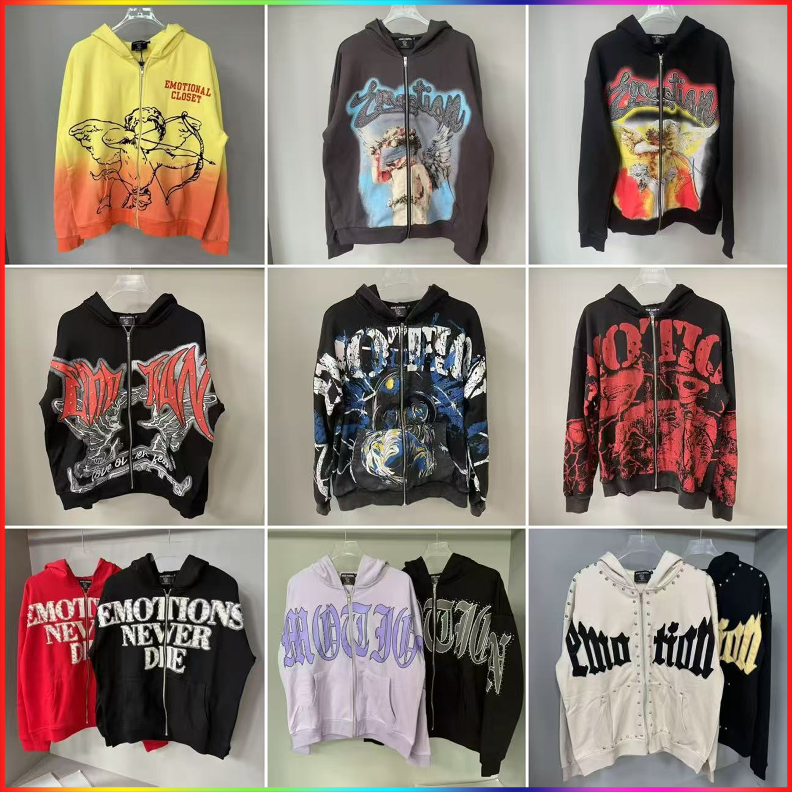 2026 MIXED EMOTION shirts designer shirts Mens Y2k essential hoodie Letter tee High Street summer fashion hip-hop retro casual cotton printed shorts sleeveds shirts