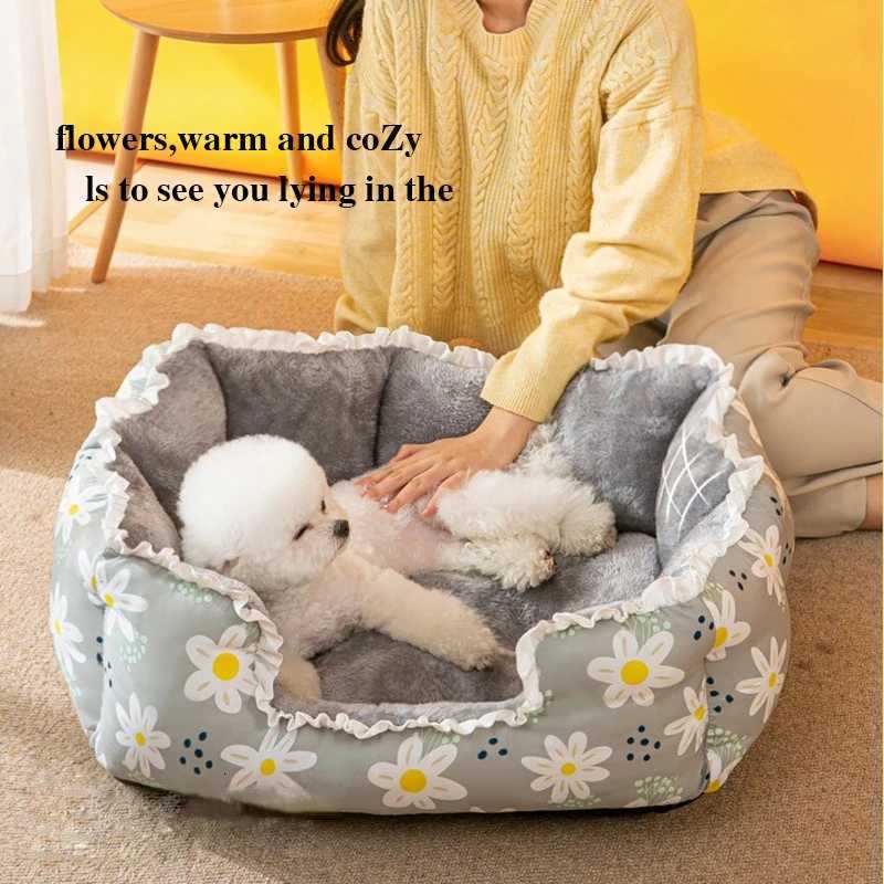 In autumn and winter plus velvet flower kennel small dog bed kennel four seasons general cat bed dog house pet M251217