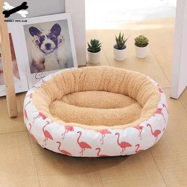Round Pet Bed Comfortable Pet Products Short Plush Pad Deep Sleep Mat Ultra Soft Kennel Small Medium Washable Dogs Bed M251217