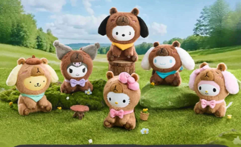 Sanrio Kuromi Kity My Melody Zen Capybara Series Plush Vinyl Blind Box Model Figurine Gift for girls H251217