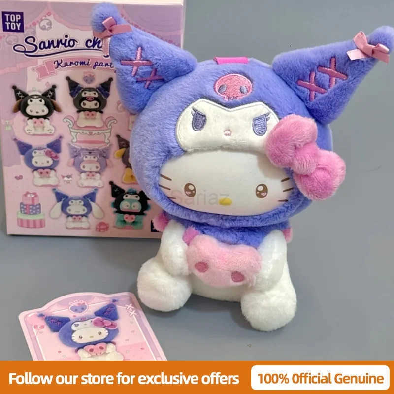 Sanrio Genuine Kuromi Party Blind Box Cute Plush/Vinyl Keychains Figurines Collectible Dolls Toys Gifts Decorative Ornaments H251217