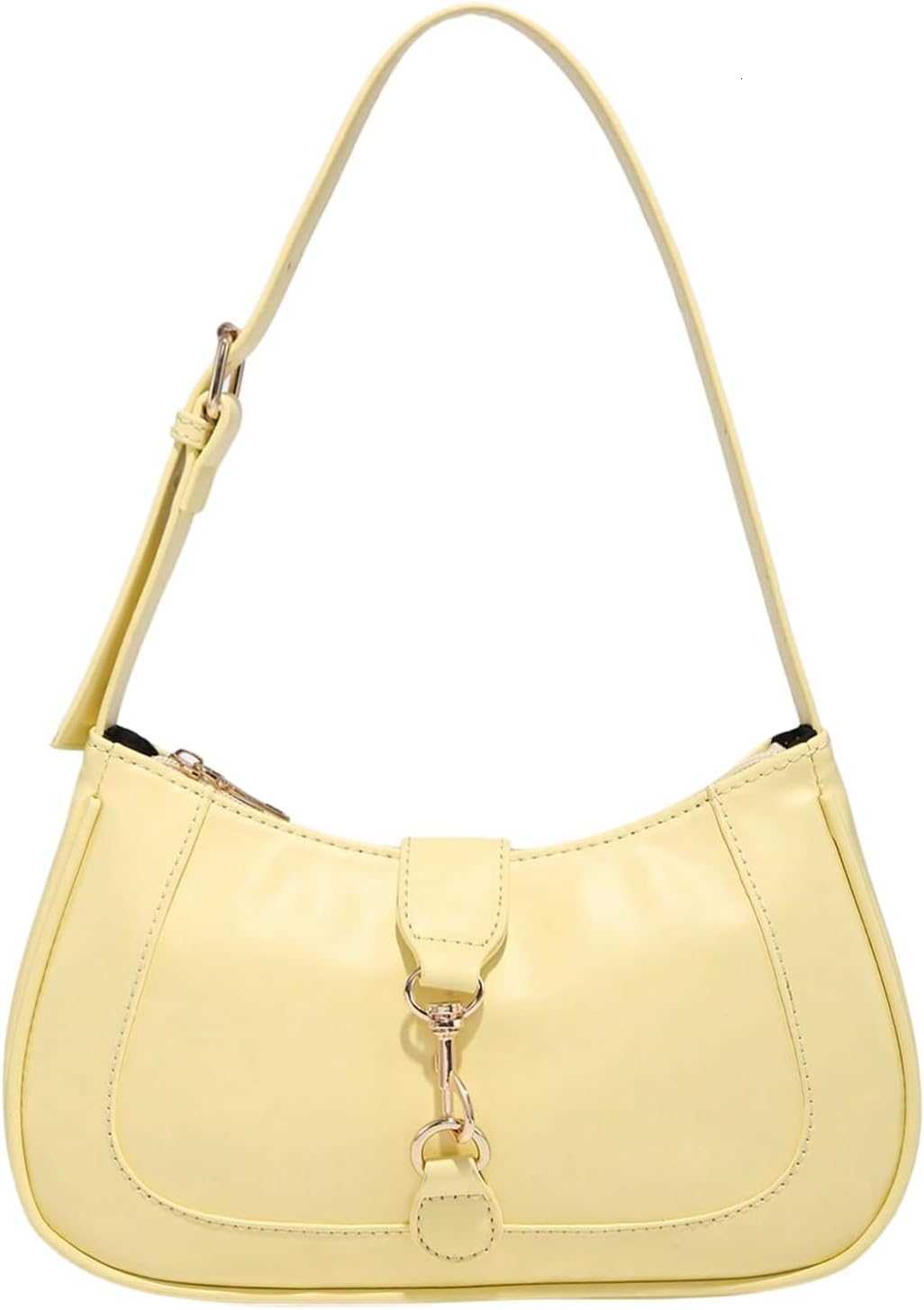 ntage Zipper Shoulder Bag Adjustable Strap Elegant Underarm Purse Hobo Handbags C251217