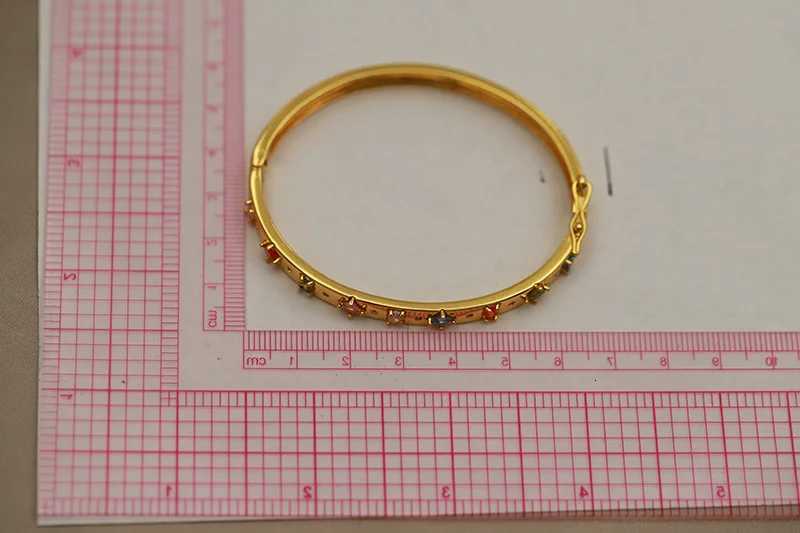 New Sight Design Multicolor Crystal Geometric Bangles s for Women Fashion Brand Jewelry Zirconia Bangles Accessories M251217