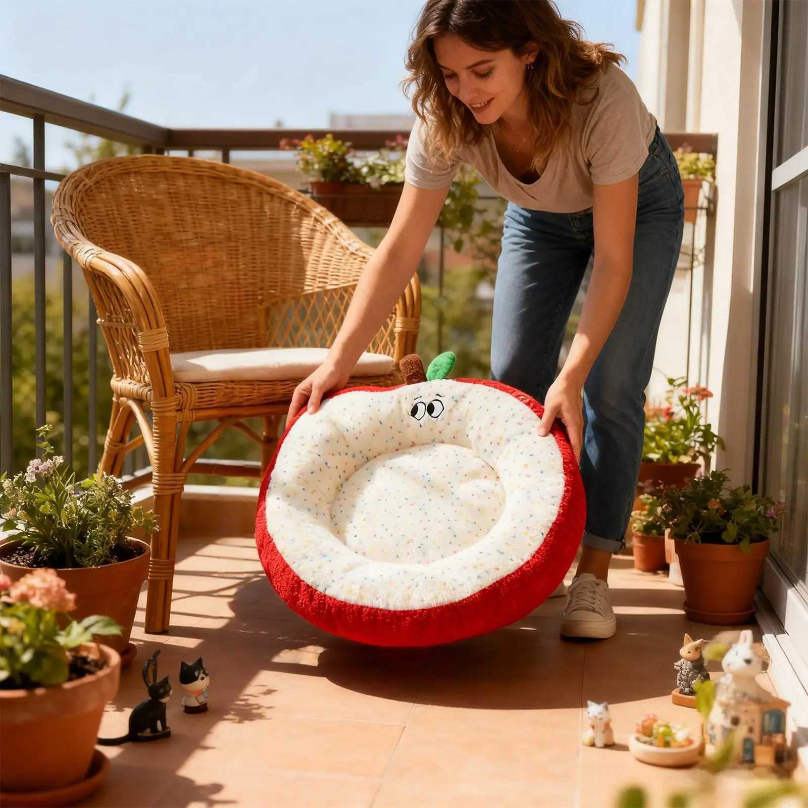 Cat Bed Anti-Slip Sleeping Nest Pet Supplies Warm Cat House Nest For Animal Indoor Living Room Bedroom Balcony Apartment Home M251217