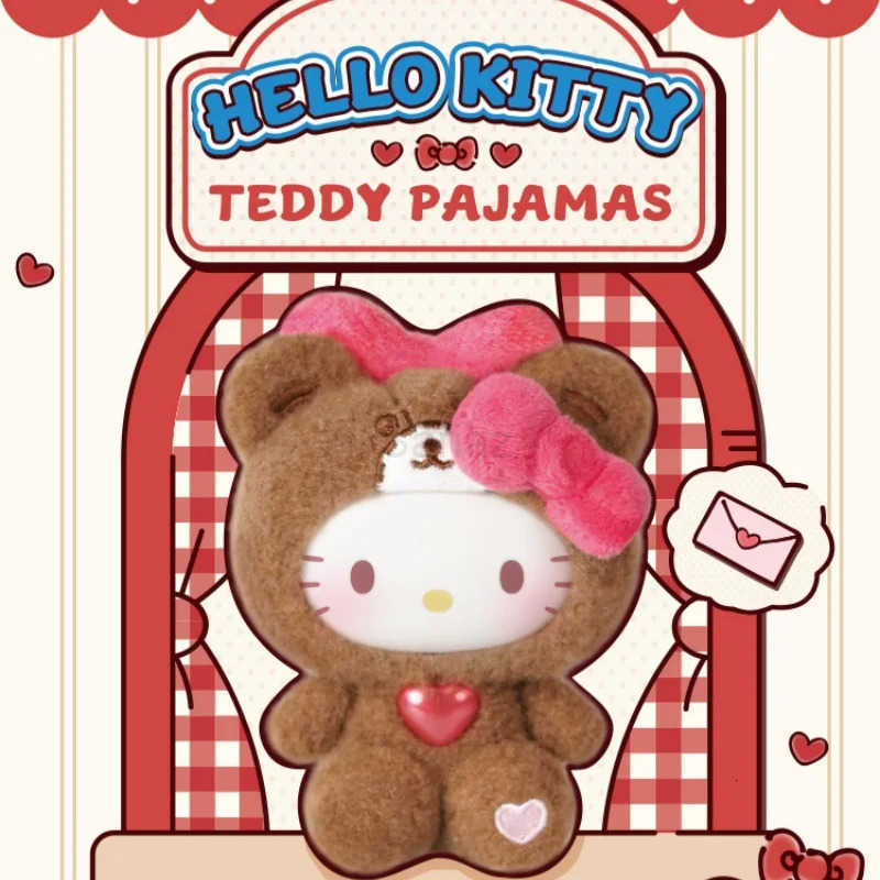 Sanrio 100 Genuine TOPTOY Hello Kitty Teddy Pajamas Series Blind Box PVC Plush Accessory Kitty Cat Blind Box For Birthday Gift H251217