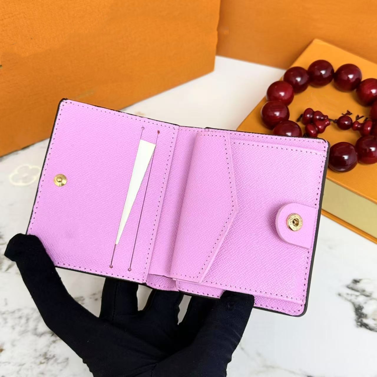 Hot Brand Luxury Wallet Women Genuine Leather Credit Card Holder Designer Wallet Men Key Coin Purse Short Wallets