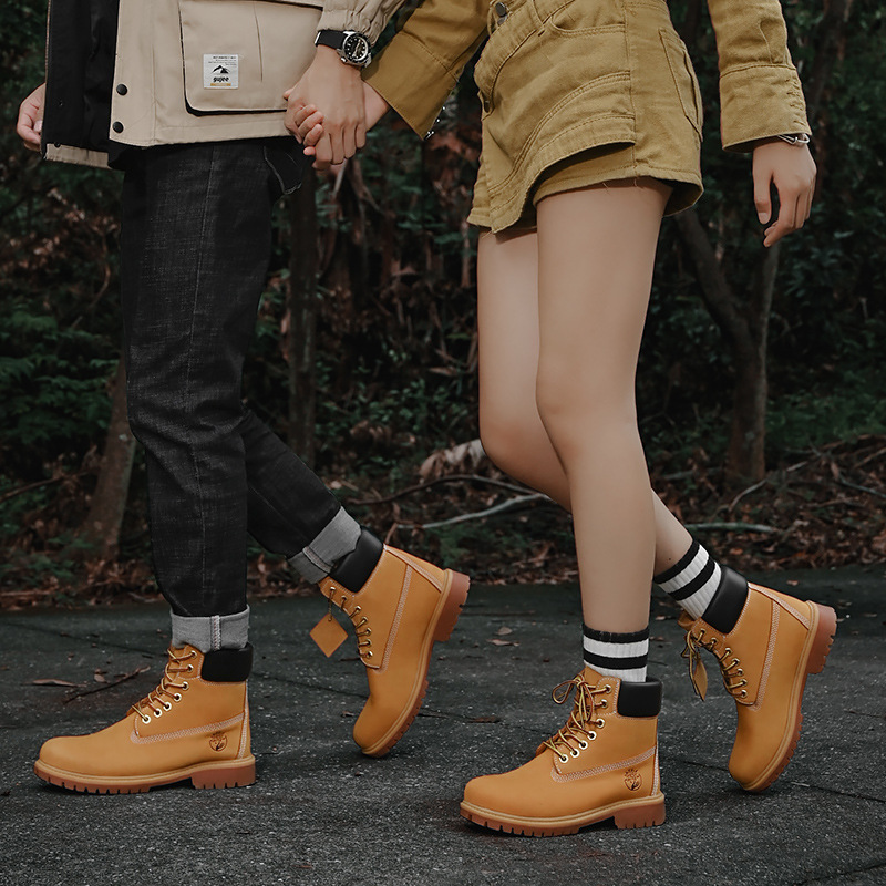 Classic high-top yellow boots Martin boots cross-border large-size outdoor men's shoes couple's British men's work boots