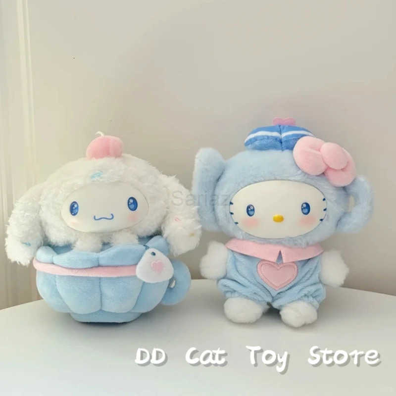 Sanrio New Genuine Blue Flutter Series Vinyl Plush Blind Box Kawaii Kuromi Hello Kitty Bag Pendant Surprise Box Birthday Gift H251217