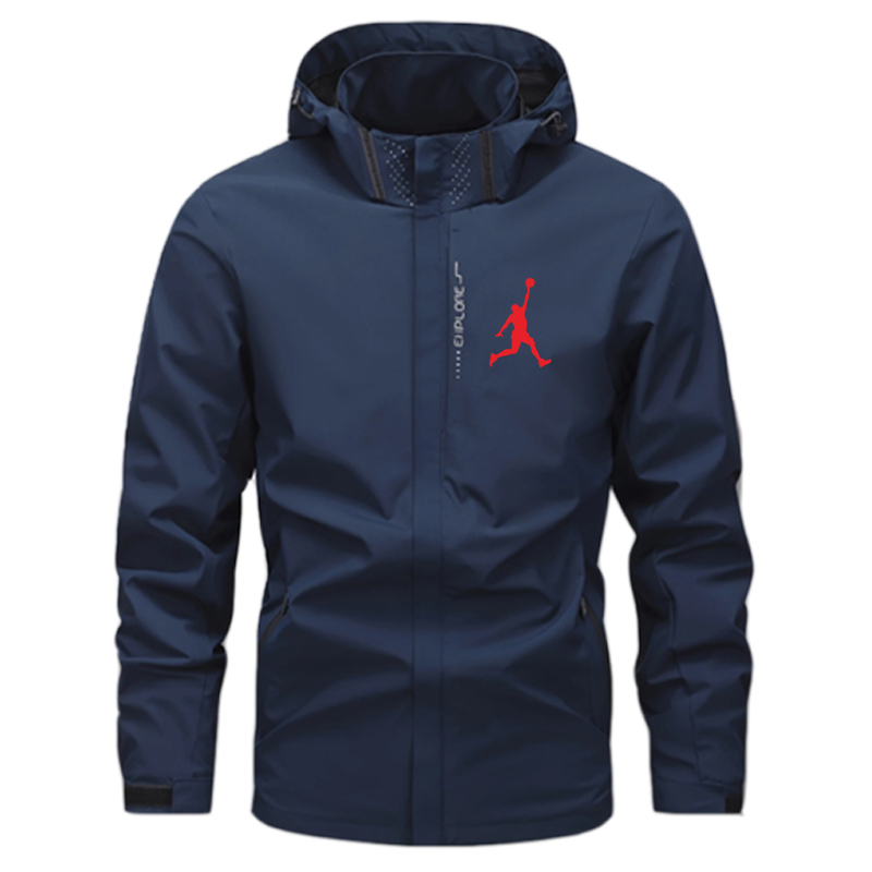 2025 Brand designer men's windbreaker men's lightweight hooded zipper jacket spring and autumn windproof and waterproof soft shell jacket outdoor jacket