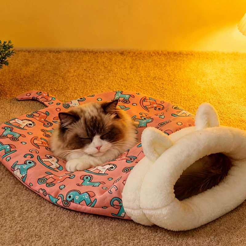 Thickened Pet Pocket Nest Bed Kitten Puppy Comfortable Warm Nest for Small Medium Dogs Cats Cat Sleeping Bag Winter Soft Fluffy M251217