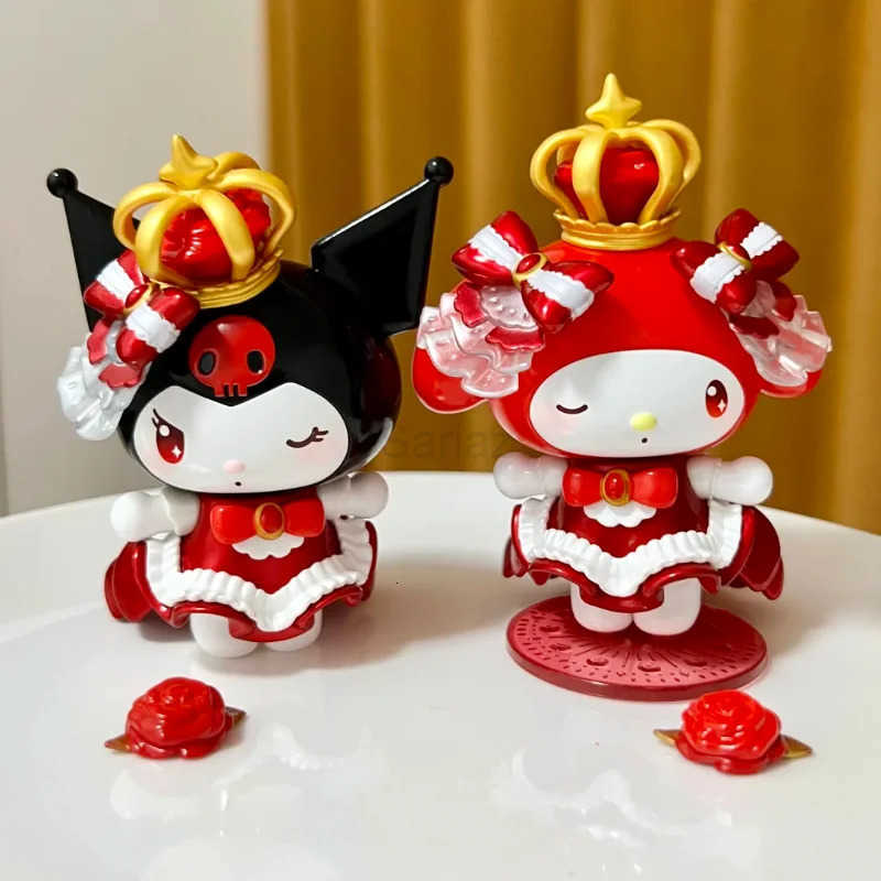 Sanrio Original Characters The Night Of Rose Series Blind Box Hellokitty Mystery Box Kawaii Collectible Desktop Holiday Gift H251217