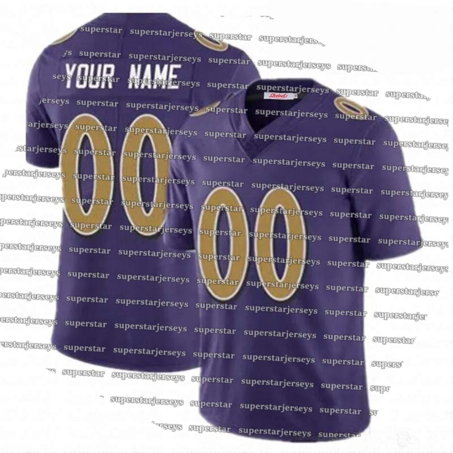 Custom Football Jersey Lamar Jackson Derrick Henry Kyle Hamilton Zay Flowers Ray Lewis Embroidered Number name Salute