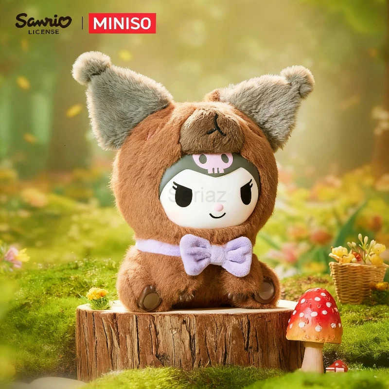 Sanrio Kitty Kuromi Melody Hippie Capybara Series Vinyl Plush Blind Box Cute Pendant Trendy Toy Soft Doll Bag Decor Surprise Box Gift H251217