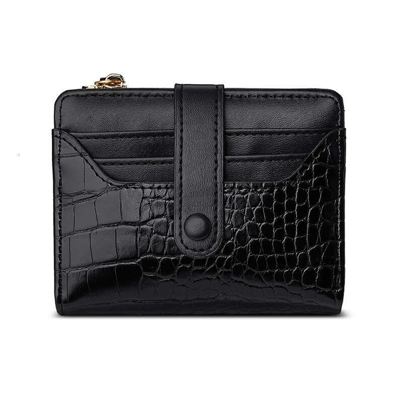 crossborder macaron short korean style crocodile pattern multicard slot daily versatile fresh womens wallet