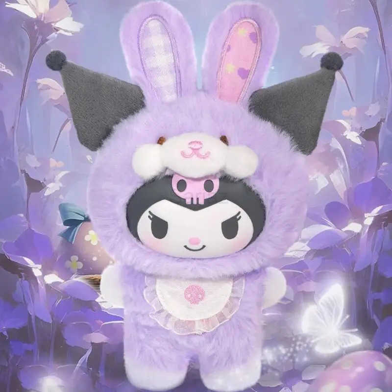 Sanrio Genuine Cartoon Elf Rabbit Series Blind Box Kuromi / Hello Kitty 3 Generations Vinyl Doll ChildrenS Toys Christmas Gifts H251217