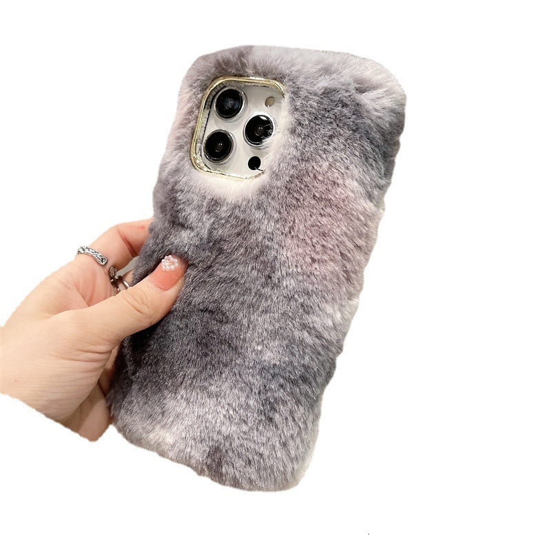 Colorful Plush Compatible with iPhone 16 Apple 17 Pro Max Phone Comfortable Winter Style 15 Fluffy 14 Soft Case