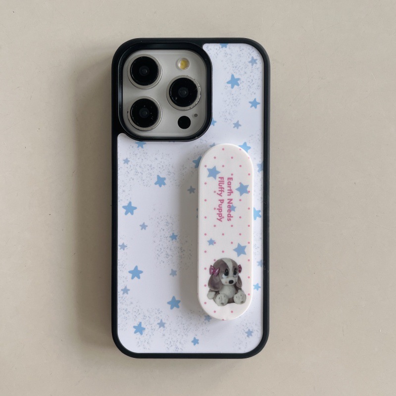 Ink Splash Star Compatible with 17 Max Apple iPhone 16 Band-Aid Stand Phone Case 15 Pro Creative