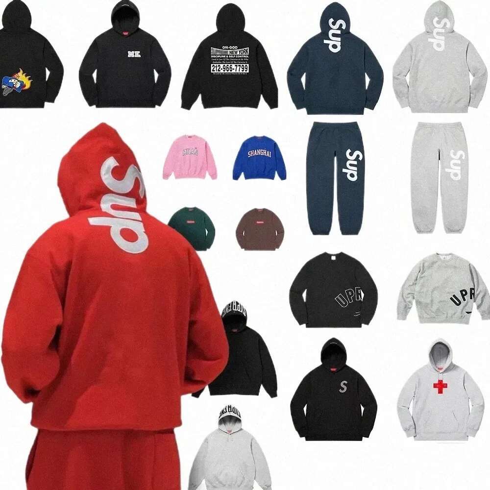 Designer Supremelies Hoodies Classics Red Letter S Printed Fashionable Sportswear Loose Casual Mens Womens Y2k Hooded Sweatshirt Hip Hop Hoodie Casual Street b50