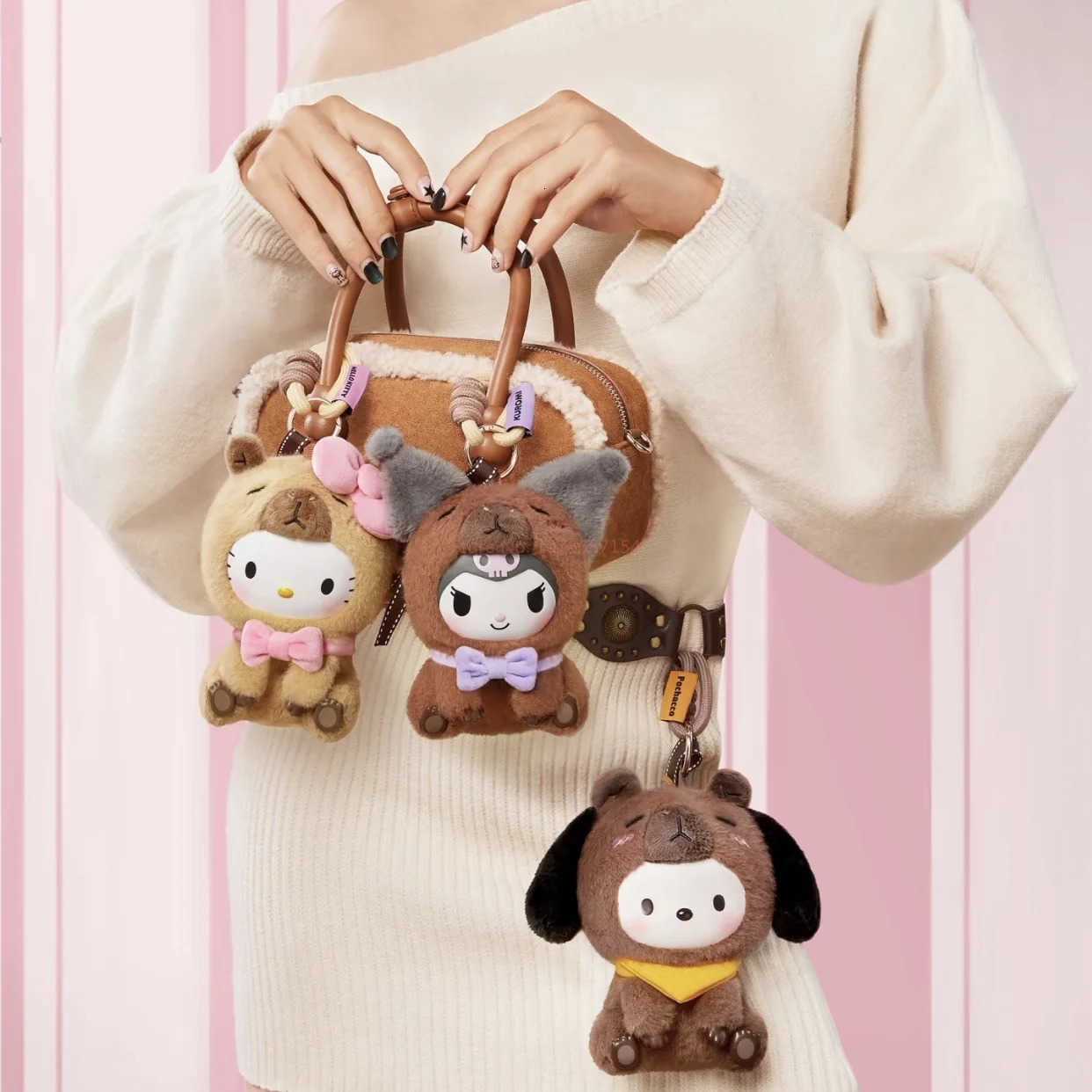 Sanrio Characters Chill Capybara Series Blind Box Kawaii Hello Kitty Kuromi Melody Desktop Ornament Pendant Trendy Toys Gifts H251217