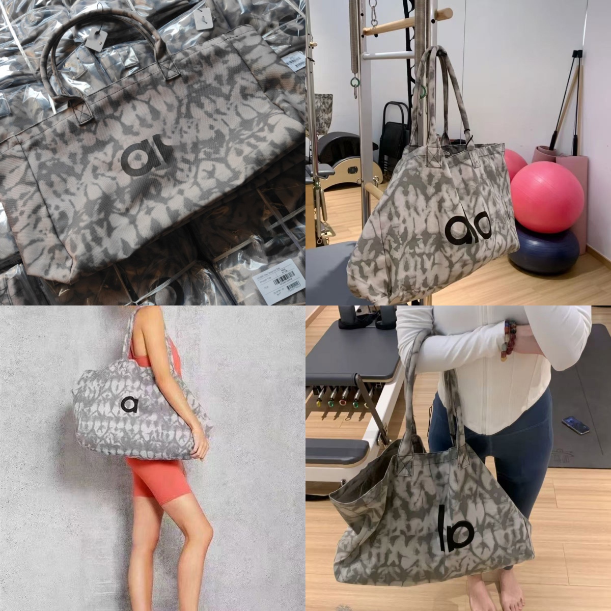 Designer Bag Shoulder bag tote bag aloyogabag underarm bag gym bag yoga big capacity shopping bag canvas foldable travel Women Canvas Material