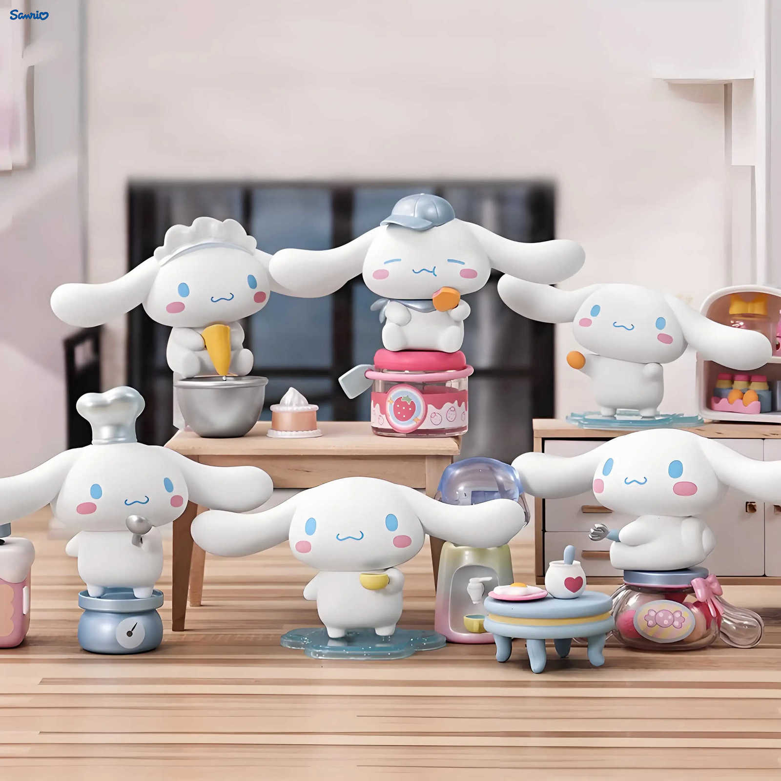Sanrio Character Cinnamoroll Cooking House Cake Breskfast Miniature Blind Box Toy Collection Desk Decor Children Christmas Gift H251217