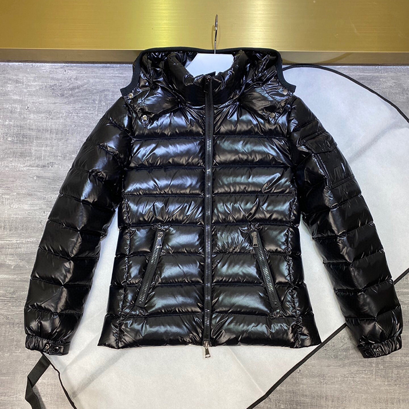 bady designer down jacket women classic arm pocket badge woman puffer jacket winter fashion hooded doudoune size 1--5