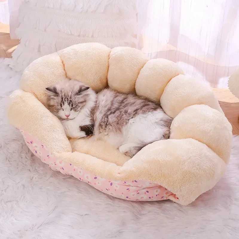 Pet Supplies for Winter Bed Cats Cartoon Kitten Warm Accessories Fluffy Plush Beds Goods House Accessory Basket Dog Puppy All M251217