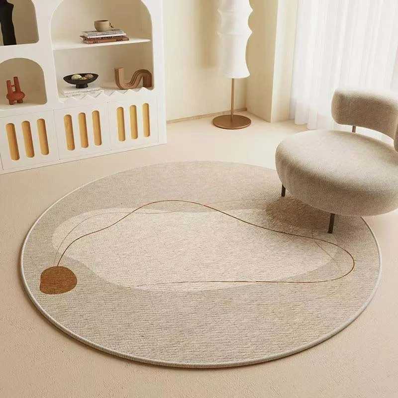Beige Circar Carpet Simple and Versatile Anti Slip Rug Living Ro Bedro Winter Warm He Decoration Mat Y251216
