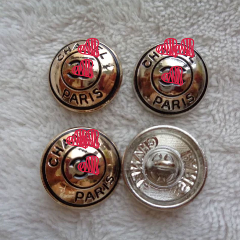 3pcs 18mm C brand Silver Golden with black letter button Luxury Desginer Sewing Buttons for Coat Cloth skirt Decorate DIY Crafts Supplies Classic B106