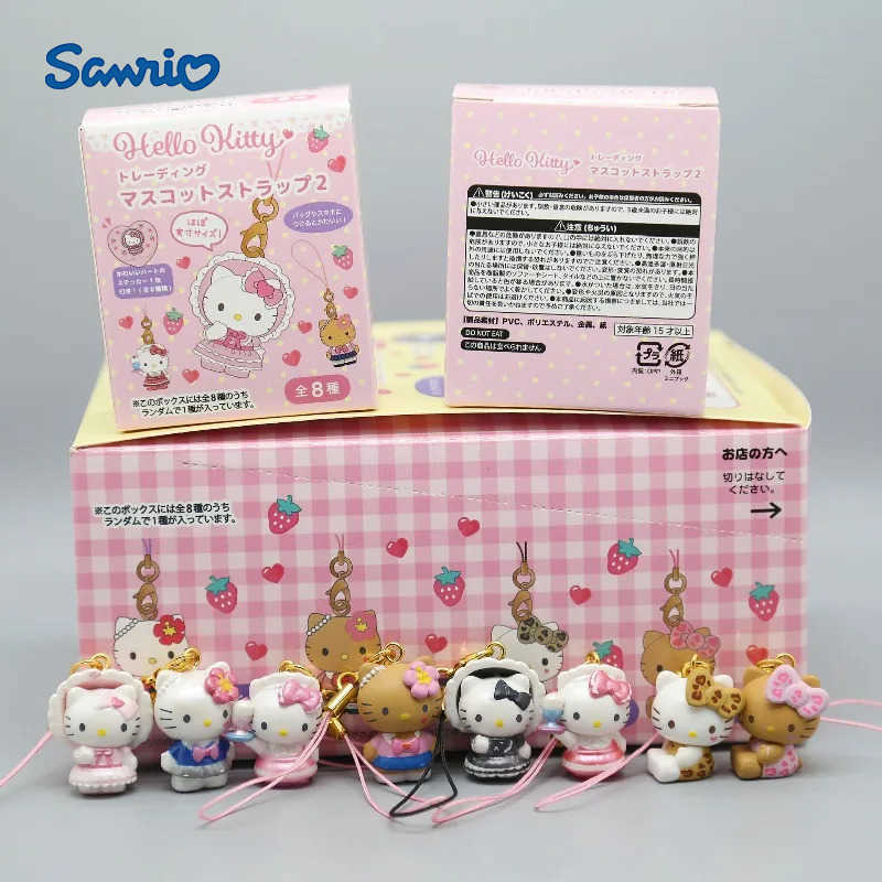Sanrio Anime Figure Hello Kitty Cartoon Black Skin KT Kawaii Doll Blind Box Toys Collection Decoration Kids Christmas Gifts H251217
