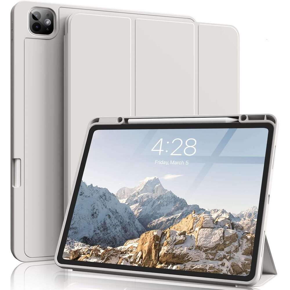 Zktuyu for iPad Pro 13 inch Case M5/M4 2025/2024, Slim Protective Cover with Pencil Holder, Soft TPU Back Cover, Trifold Stand, Auto Wake/Sleep, A2925 A2926